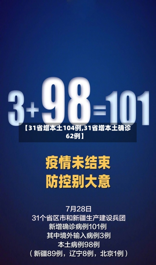 【31省增本土104例,31省增本土确诊62例】-第2张图片