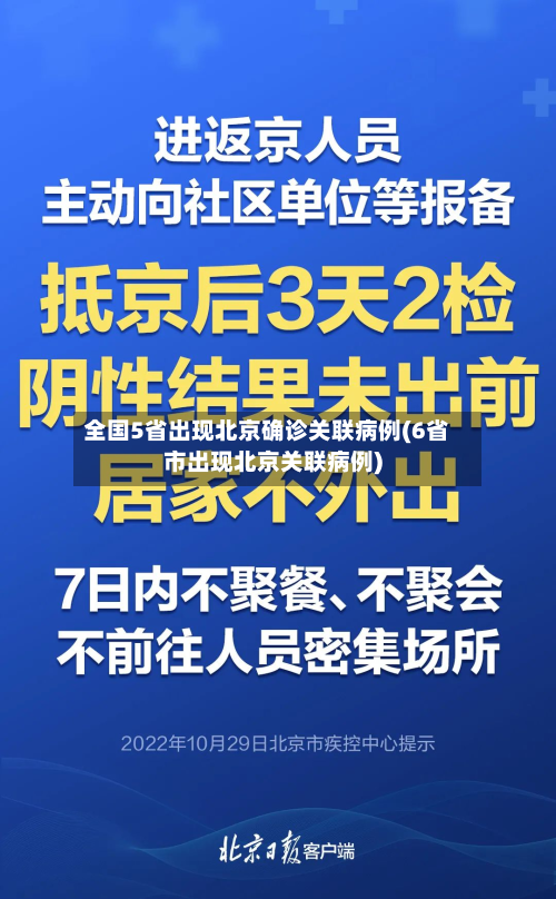 全国5省出现北京确诊关联病例(6省市出现北京关联病例)