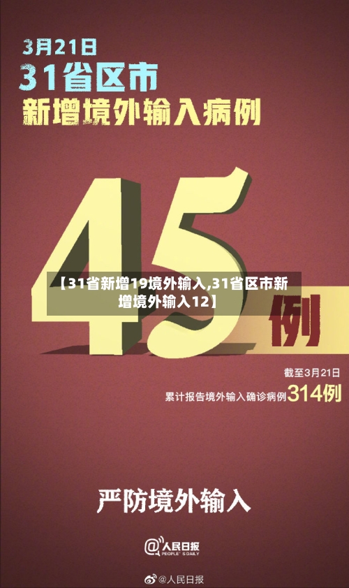【31省新增19境外输入,31省区市新增境外输入12】