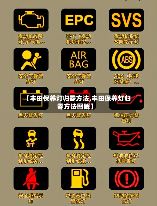 【丰田保养灯归零方法,丰田保养灯归零方法图解】-第2张图片
