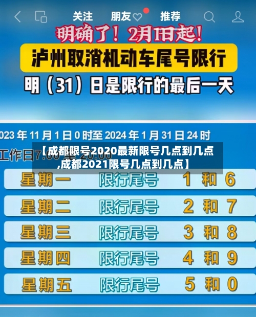 【成都限号2020最新限号几点到几点,成都2021限号几点到几点】