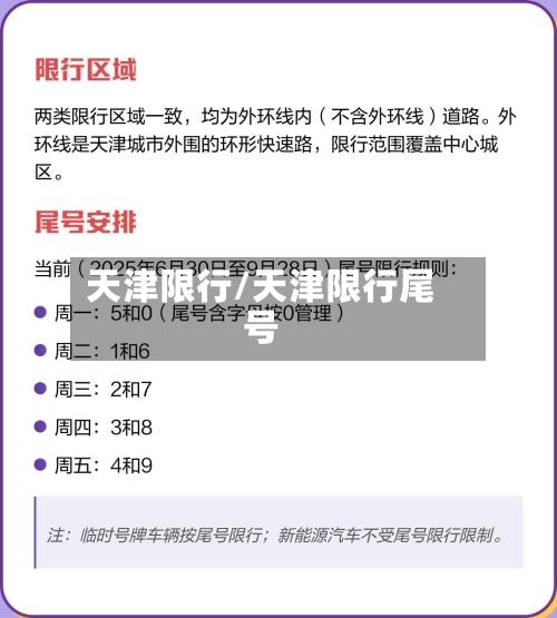 天津限行/天津限行尾号-第3张图片