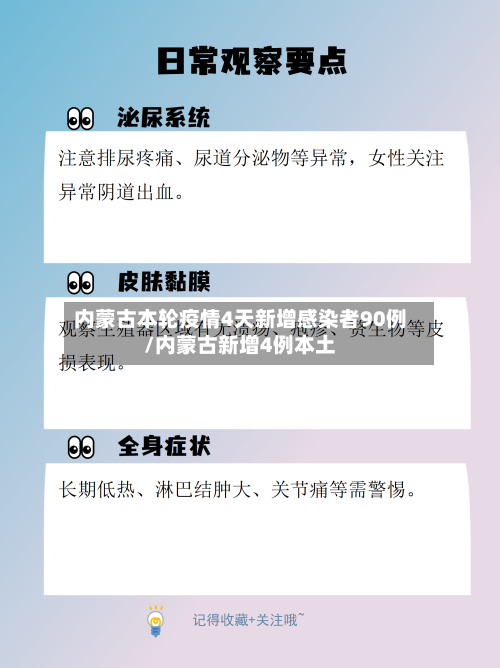 内蒙古本轮疫情4天新增感染者90例/内蒙古新增4例本土