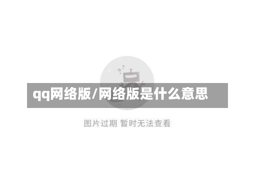 qq网络版/网络版是什么意思-第3张图片