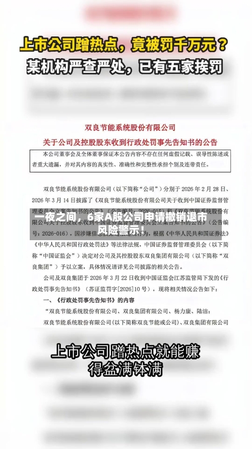 一夜之间	，6家A股公司申请撤销退市风险警示！-第2张图片