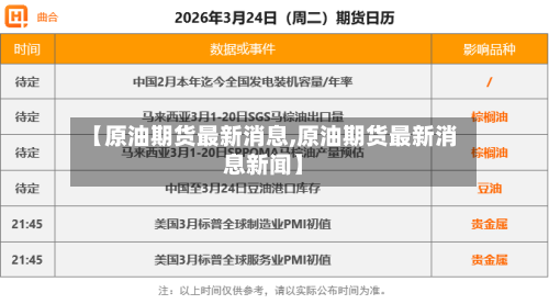 【原油期货最新消息,原油期货最新消息新闻】-第3张图片