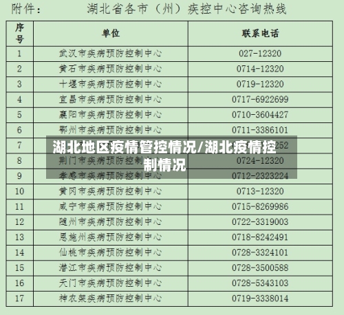 湖北地区疫情管控情况/湖北疫情控制情况