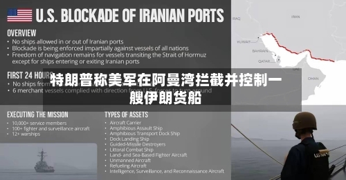 特朗普称美军在阿曼湾拦截并控制一艘伊朗货船