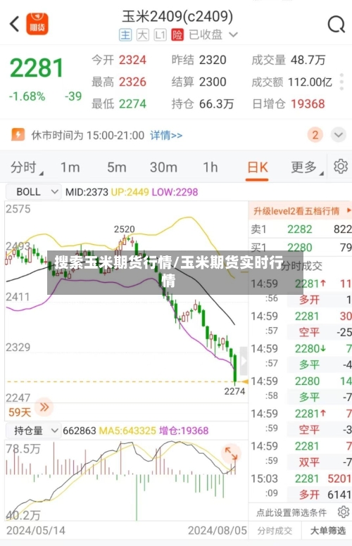 搜索玉米期货行情/玉米期货实时行情