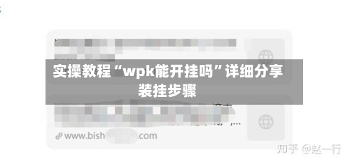 实操教程“wpk能开挂吗”详细分享装挂步骤-第2张图片