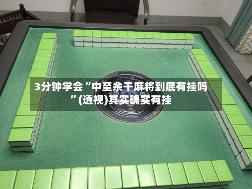 3分钟学会“中至余干麻将到底有挂吗”(透视)其实确实有挂-第2张图片