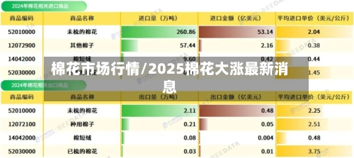 棉花市场行情/2025棉花大涨最新消息-第2张图片