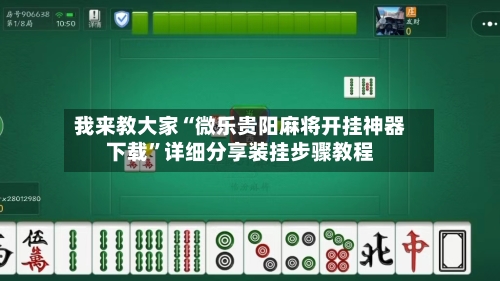 我来教大家“微乐贵阳麻将开挂神器下载	”详细分享装挂步骤教程-第2张图片