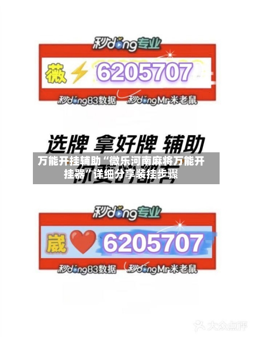 万能开挂辅助“微乐河南麻将万能开挂器”详细分享装挂步骤-第3张图片