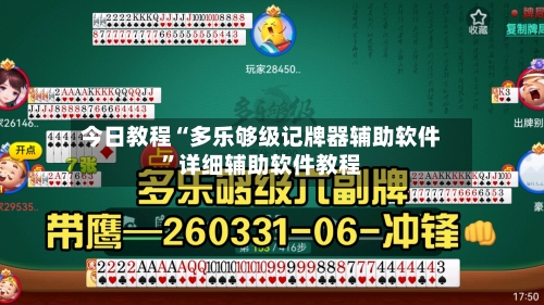 今日教程“多乐够级记牌器辅助软件	”详细辅助软件教程-第2张图片