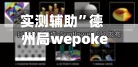 实测辅助”德州局wepoker透视软件怎么用	”(透视挂)辅助透视教程-第2张图片