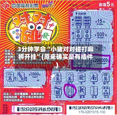 3分钟学会“小猪对对碰打麻将开挂”(原来确实是有插件)-第3张图片