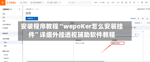安装程序教程“wepoKer怎么安装挂件”详细外挂透视辅助软件教程-第2张图片