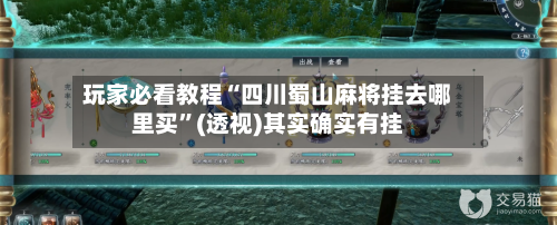玩家必看教程“四川蜀山麻将挂去哪里买”(透视)其实确实有挂-第2张图片