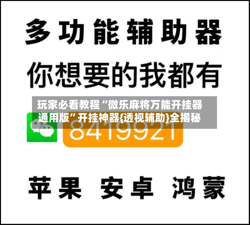 玩家必看教程“微乐麻将万能开挂器通用版	”开挂神器{透视辅助}全揭秘-第2张图片