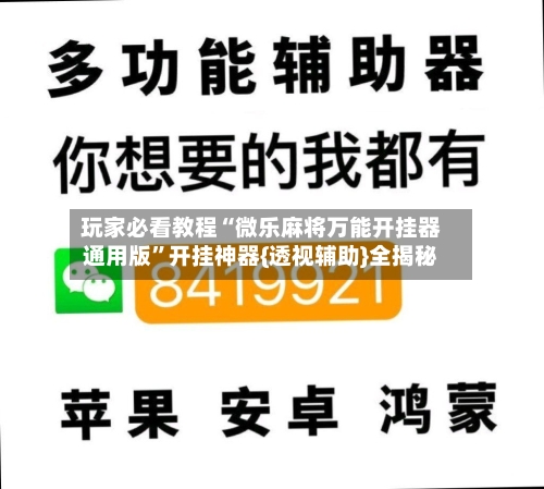 玩家必看教程“微乐麻将万能开挂器通用版”开挂神器{透视辅助}全揭秘-第3张图片
