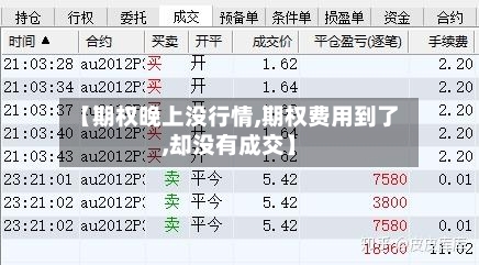 【期权晚上没行情,期权费用到了,却没有成交】-第2张图片