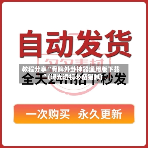 教程分享“骨牌外卦神器通用版下载	”(曝光透视必备猫腻)-第2张图片