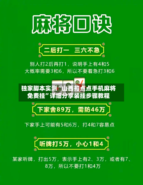独家脚本实测“山西扣点点手机麻将免费挂	”详细分享装挂步骤教程-第2张图片