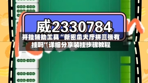 开挂辅助工具“新密瓜大厅拼三张有挂吗”详细分享装挂步骤教程-第2张图片