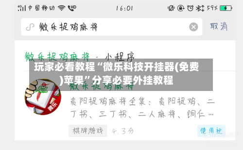 玩家必看教程“微乐科技开挂器(免费)苹果”分享必要外挂教程-第3张图片