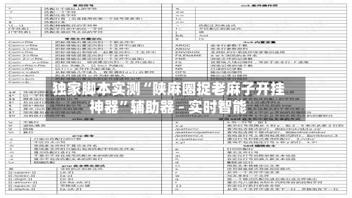 独家脚本实测“陕麻圈捉老麻子开挂神器”辅助器 - 实时智能-第3张图片