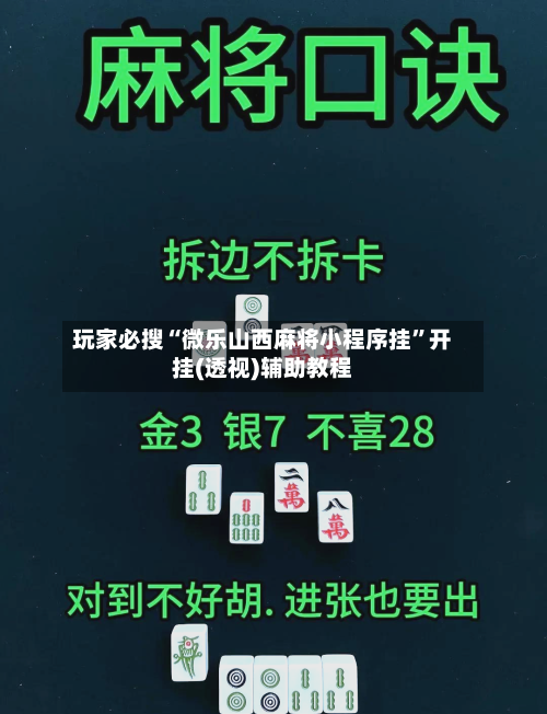 玩家必搜“微乐山西麻将小程序挂	”开挂(透视)辅助教程-第2张图片