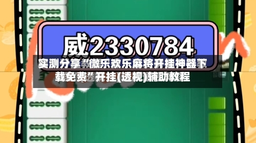 实测分享“微乐欢乐麻将开挂神器下载免费”开挂(透视)辅助教程-第2张图片