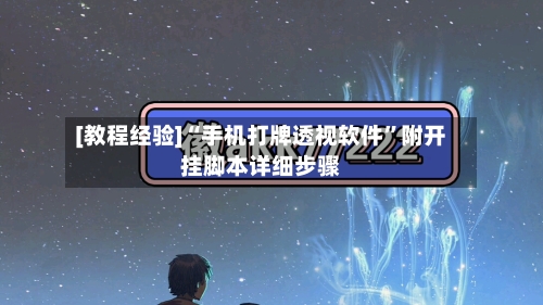 [教程经验]“手机打牌透视软件”附开挂脚本详细步骤-第2张图片