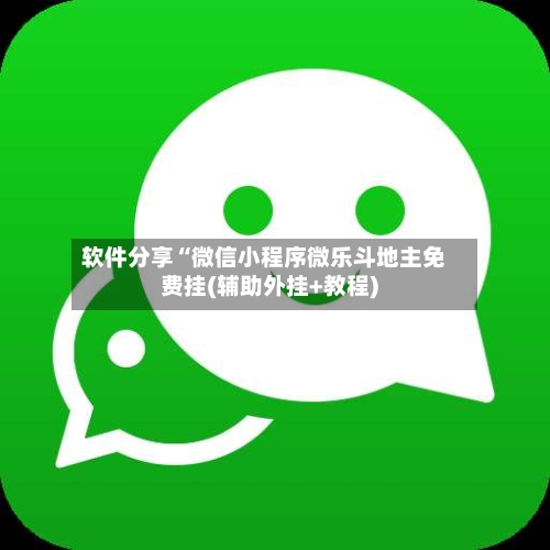 软件分享“微信小程序微乐斗地主免费挂(辅助外挂+教程)