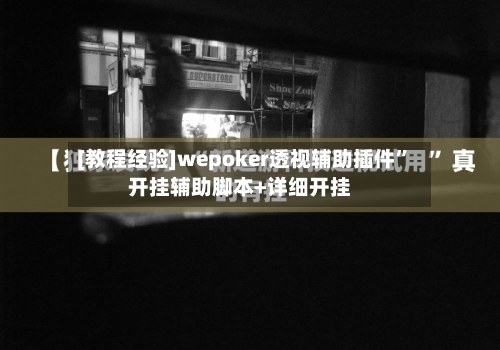 [教程经验]wepoker透视辅助插件”开挂辅助脚本+详细开挂