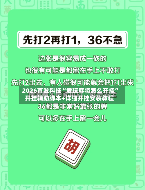 2026首发科技“爱玩麻将怎么开挂”开挂辅助脚本+详细开挂安装教程