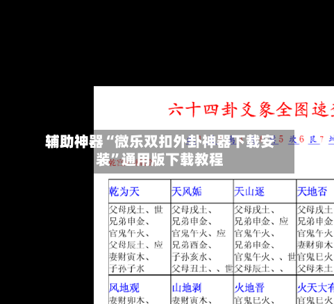 辅助神器“微乐双扣外卦神器下载安装	”通用版下载教程-第2张图片