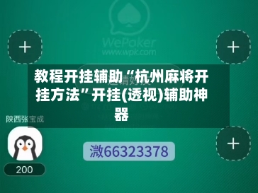 教程开挂辅助“杭州麻将开挂方法”开挂(透视)辅助神器-第2张图片