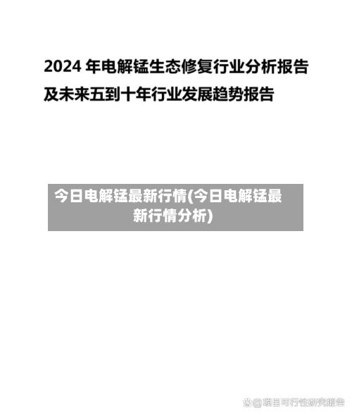 今日电解锰最新行情(今日电解锰最新行情分析)-第2张图片