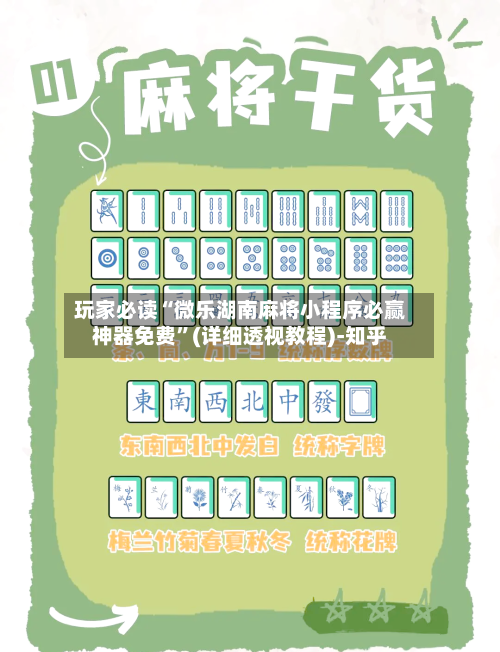 玩家必读“微乐湖南麻将小程序必赢神器免费”(详细透视教程)-知乎-第3张图片