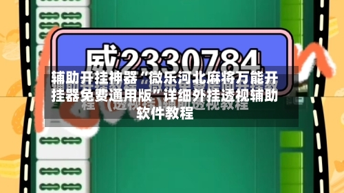 辅助开挂神器“微乐河北麻将万能开挂器免费通用版”详细外挂透视辅助软件教程-第2张图片