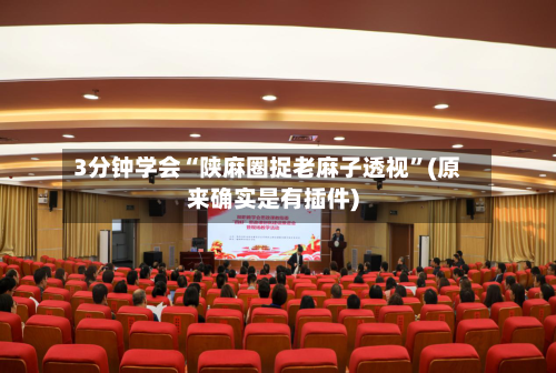 3分钟学会“陕麻圈捉老麻子透视”(原来确实是有插件)-第2张图片