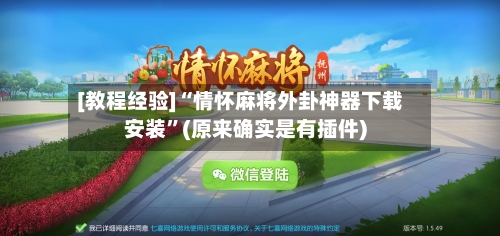 [教程经验]“情怀麻将外卦神器下载安装”(原来确实是有插件)-第2张图片