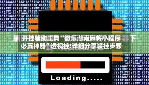 开挂辅助工具“微乐湖南麻将小程序必赢神器”透视挂!详细分享装挂步骤-第2张图片