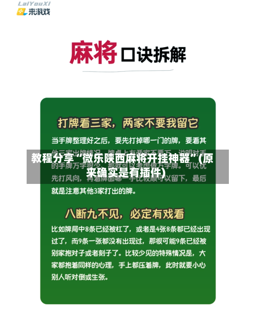 教程分享“微乐陕西麻将开挂神器”(原来确实是有插件)-第3张图片