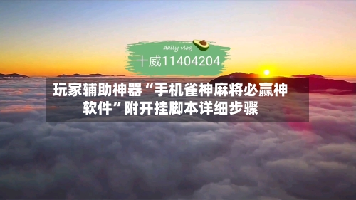 玩家辅助神器“手机雀神麻将必赢神软件”附开挂脚本详细步骤-第3张图片