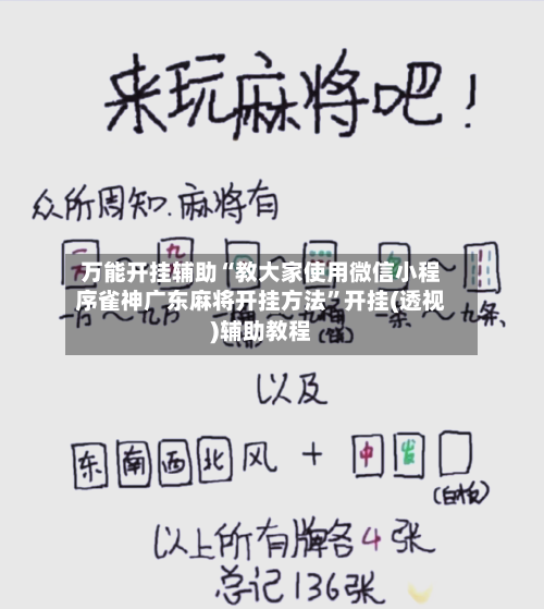 万能开挂辅助“教大家使用微信小程序雀神广东麻将开挂方法”开挂(透视)辅助教程-第3张图片