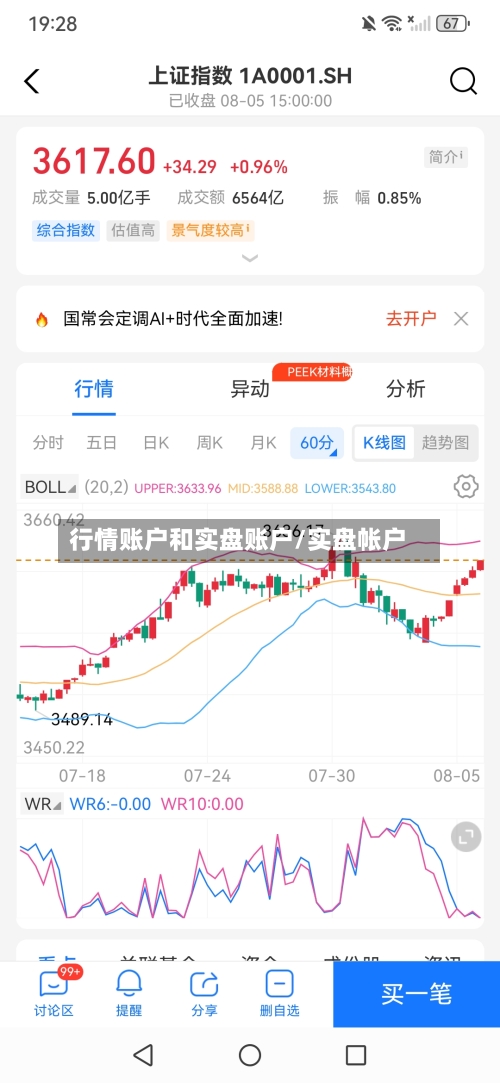行情账户和实盘账户/实盘帐户
