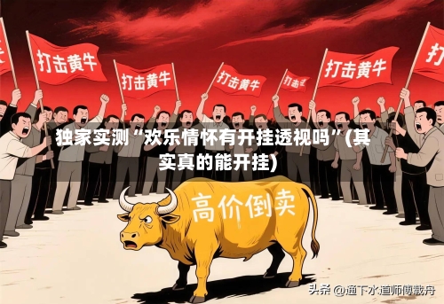 独家实测“欢乐情怀有开挂透视吗”(其实真的能开挂)